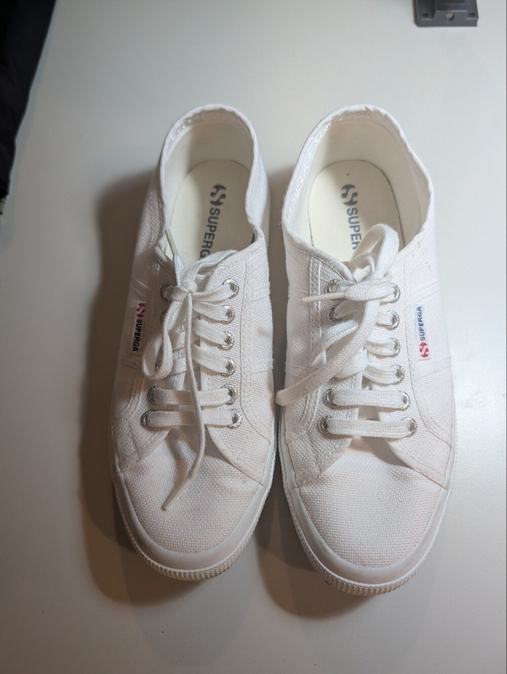 Superga 2750 Cotu Classic Woman's Size 10 White Low-Top Canvas Sneakers